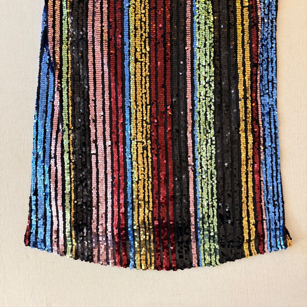 Torrid Disco Rainbow Sequin Trapeze Mini Party Dress Plus Size 2 - Picture 8 of 12